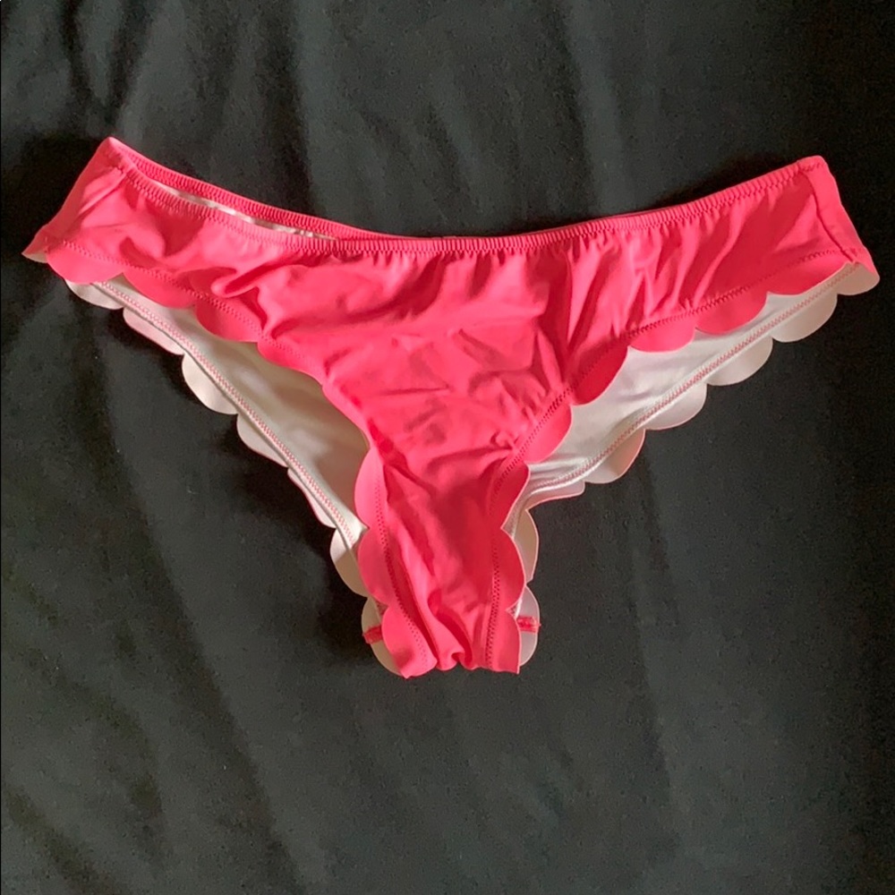 PINK scalloped bikini bottom